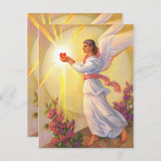 De Engel van Saint-Valentijn Feestdagenkaart (Voorkant / Achterkant)