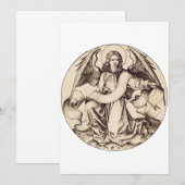 De Engel van Sint-Mattheus - Fijn Kunstsymbool Kaart (Voorkant / Achterkant)
