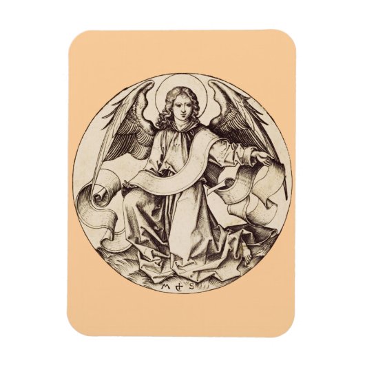 De engel van Sint-Mattheus - Fijn Kunstsymbool Magneet (Verticaal)