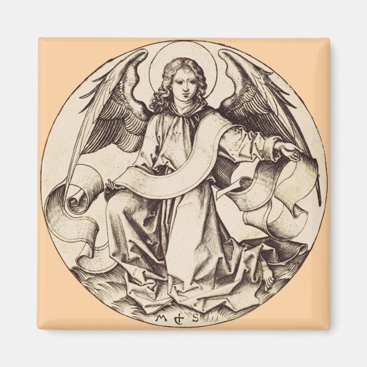 De Engel van Sint-Mattheus - Fijn Kunstsymbool Magneet (Voorkant)