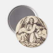 De engel van Sint-Mattheus - Fijn Kunstsymbool Magneet (Voorkant / Achterkant)