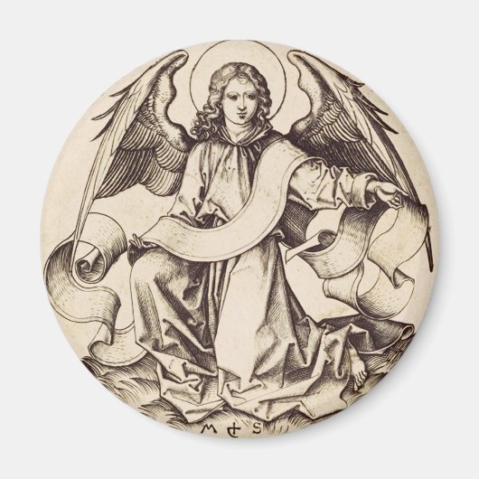 De engel van Sint-Mattheus - Fijn Kunstsymbool Magneet (Voorkant)