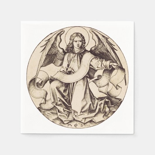 De Engel van Sint-Mattheus - Fijn Kunstsymbool Servet (Voorkant)