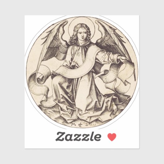 De Engel van Sint-Mattheus - Fijn Kunstsymbool Sticker (Vel)