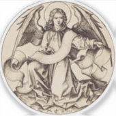 De Engel van Sint-Mattheus - Fijn Kunstsymbool Sticker (Voorkant)
