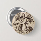 De engel van Sint-Mattheus - Kunstsymbool Ronde Button 5,7 Cm (Voorkant /achterkant)