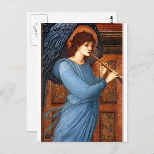 De engel van Sir Edward Burne-Jones Briefkaart (Voorkant / Achterkant)
