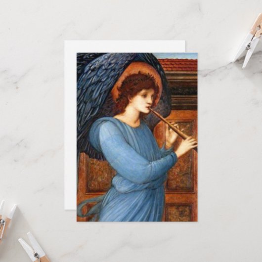 De engel van Sir Edward Burne-Jones Kaart (Voorkant / Achterkant in situ)