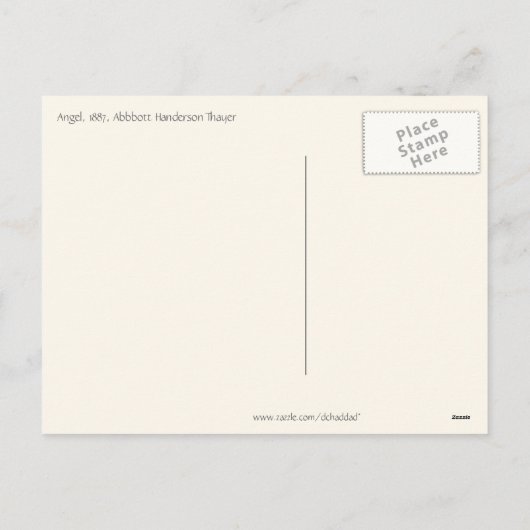 De engel van Thayer - Kerstmis Feestdagenkaart (Achterkant)