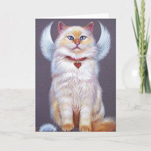De Engel van Valentijn (kat Ragdoll) Feestdagen Kaart