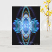 De Engel van Veilige Reizen Wenskaart Kaart (Gele Bloem)