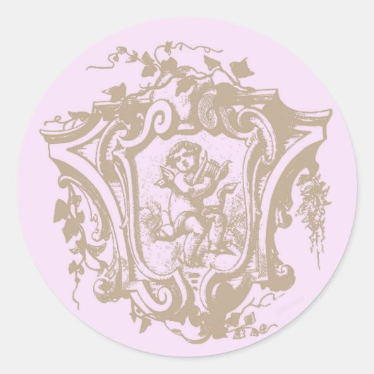 De engel zingt ronde sticker (Voorkant)