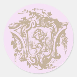 De engel zingt ronde sticker