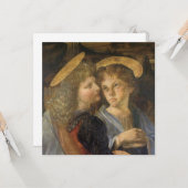 De engelen bij de Doop van Christus van Leonardo d Kaart (Voorkant / Achterkant in situ)