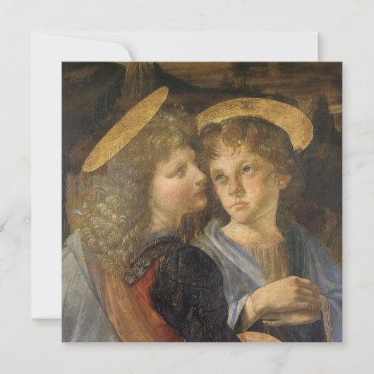 De engelen bij de Doop van Christus van Leonardo d Kaart (Voorkant)