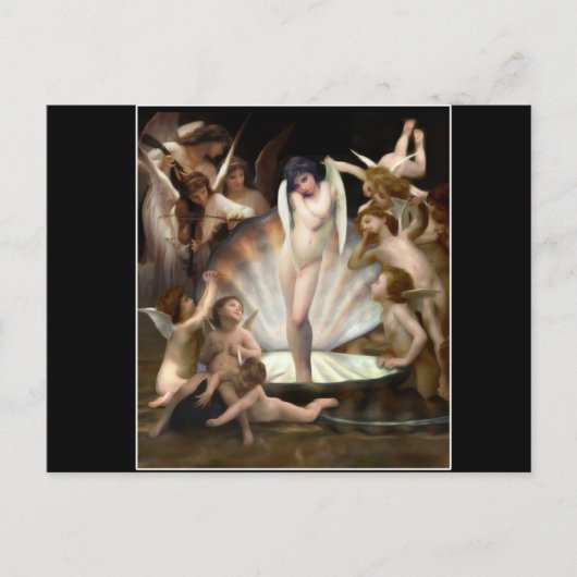 De engelen van Bouguereau omringen Cupido Briefkaart (Voorkant)