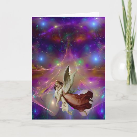 De engelen wachten op Wenskaart Kaart (Voorkant)