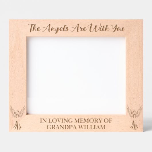 De engelen zijn bij je | In liefdevol geheugen 10x Gegraveerde Lijstjes (Voorkant)