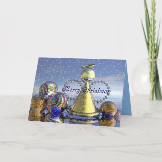 De engelenkaart van Kerstmis Feestdagen Kaart (Voorkant)