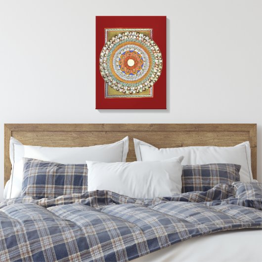 De Engelenkoren (Hildegard von Bingen) Canvas Afdruk (Insitu (Slaapkamer))