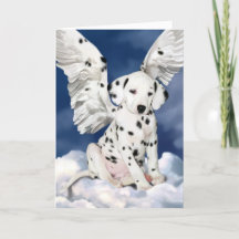 De engelenpuppy van de kaart het Dalmatische