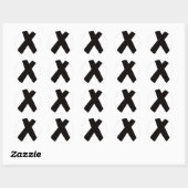 De Engelse Amerikaanse Letter "X" Ronde Sticker (Vel)