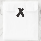 De Engelse Amerikaanse Letter "X" Ronde Sticker (Tas)