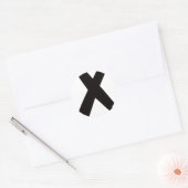 De Engelse Amerikaanse Letter "X" Ronde Sticker (Envelop)