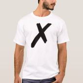 De Engelse Amerikaanse Letter "X" T-shirt (Voorkant)