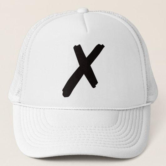 De Engelse Amerikaanse Letter "X" Trucker Pet (Voorkant)