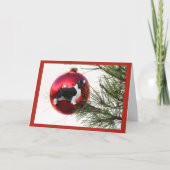 De Engelse Bal van de Kerstkaart van het Spaniel Feestdagen Kaart (Voorkant)