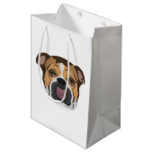 De Engelse Buldog van de illustratie Medium Cadeauzakje (Voorkant Gekanteld)