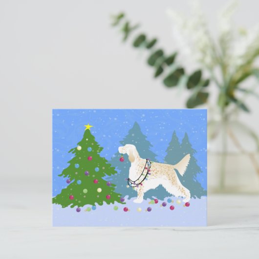 De Engelse decoratieboom in het bos Briefkaart (Staand voorkant)