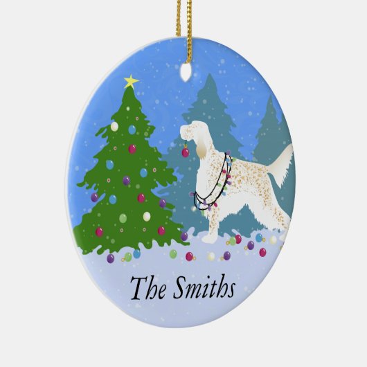 De Engelse decoratieboom in het bos Keramisch Ornament (Rechts)