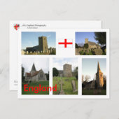 De Engelse Gepersonaliseerd Gepersonaliseerde Briefkaart (Voorkant / Achterkant)