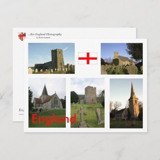 De Engelse Gepersonaliseerd Gepersonaliseerde Briefkaart (Voorkant / Achterkant)