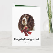De Engelse Giften van Kerstmis van het Spaniel van Feestdagen Kaart (Achterkant)