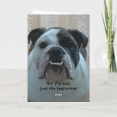 De Engelse kaart van de buldog gelukkige (Achterkant)