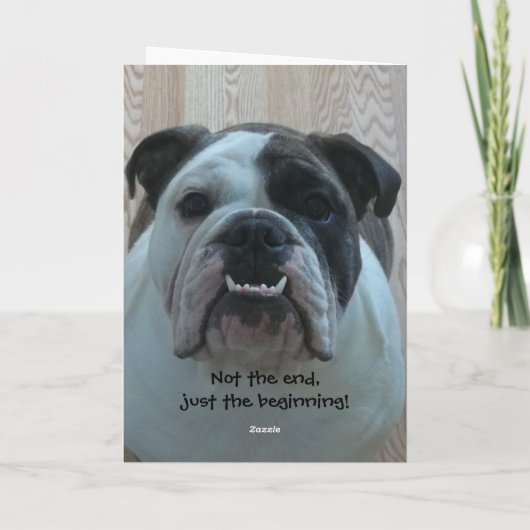 De Engelse kaart van de buldog gelukkige (Achterkant)