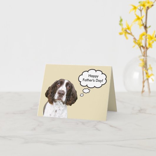 De Engelse Kaart van Vaderdag van het Spaniel van (Gele Bloem)