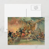 De Engelse marine die een Frans schip verovert Briefkaart (Voorkant / Achterkant)