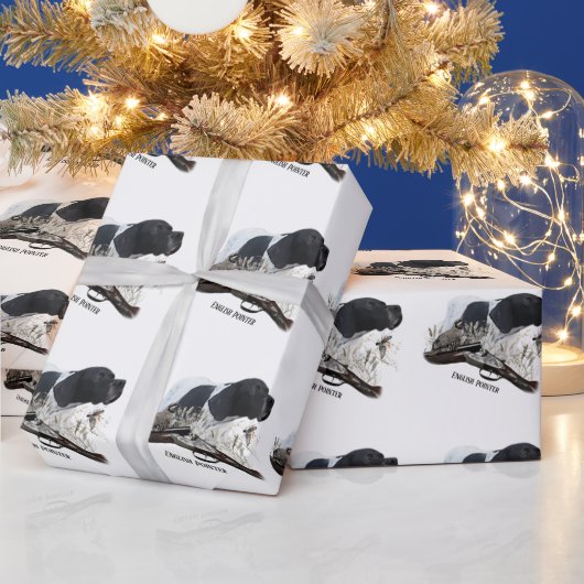 De Engelse Pointer Cadeaupapier (Feestdagen)