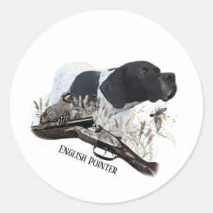 De Engelse Pointer Ronde Sticker