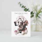 De Engelse Setter, Passion Hunting Briefkaart (Staand voorkant)