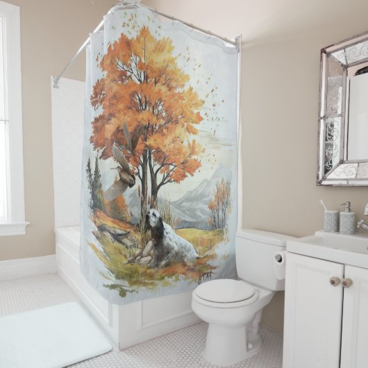 De Engelse Setter, Passion Hunting Douchegordijn (In situ)