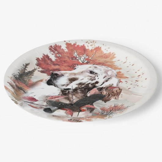 De Engelse Setter, Passion Hunting Papieren Bordje (Gekanteld)