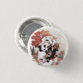 De Engelse Setter, Passion Hunting Ronde Button 3,2 Cm (Voorkant /achterkant)