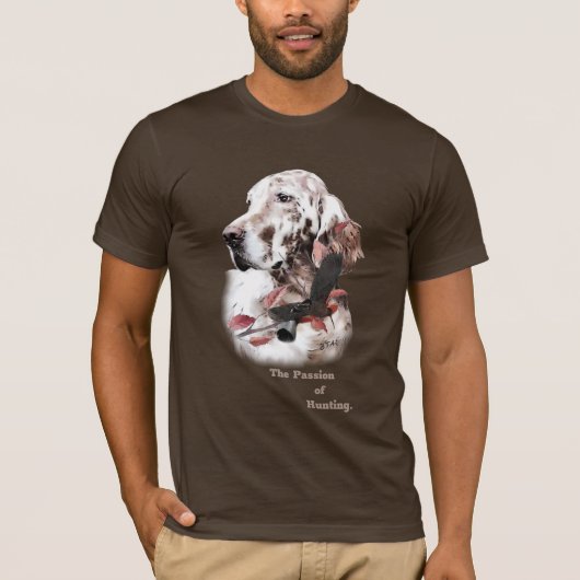 De Engelse Setter, Passion Hunting T-shirt (Voorkant)