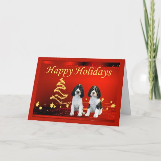 De Engelse Sterren van de Kerstkaart van het Feestdagen Kaart (Voorkant)