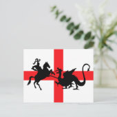 De Engelse vlag George en de Dragon Briefkaart (Staand voorkant)